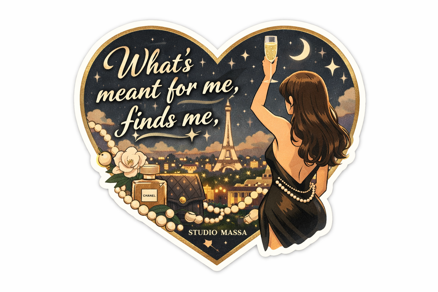 What's Meant for Me Finds Me – Die-Cut Vinyl Sticker