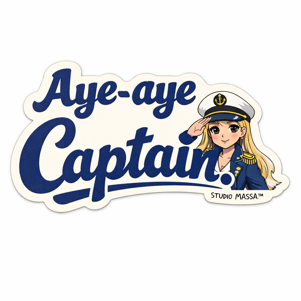 Captain Captain – Nautical Sticker